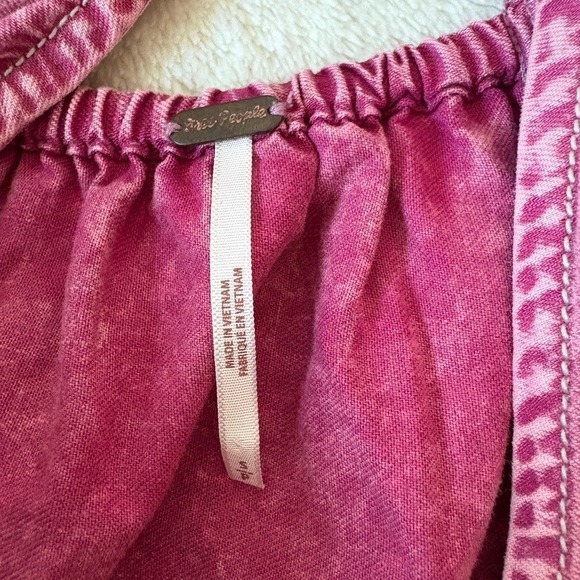 Free People Sweet Surrender Denim Mini Dress Women's S Pink Stonewash - Picture 4 of 9